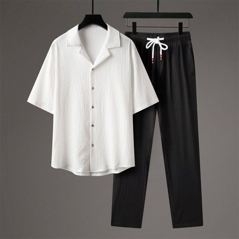 Conjunto de Lino y Algodón Hombre - Comodidad Transpirable