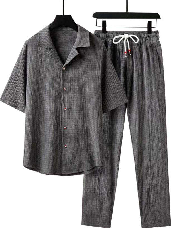 Conjunto de Lino y Algodón Hombre - Comodidad Transpirable