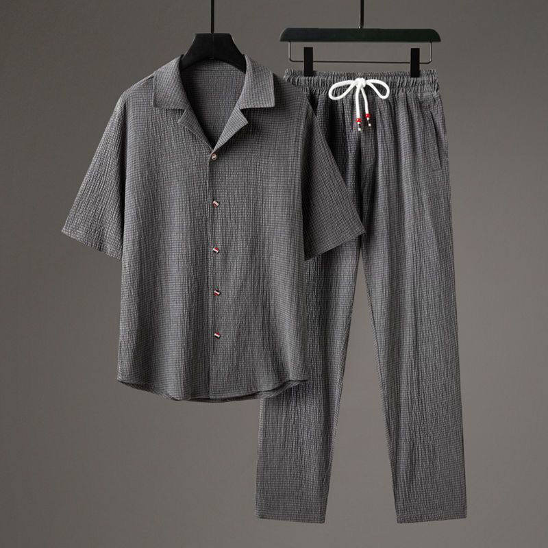 Conjunto de Lino y Algodón Hombre - Comodidad Transpirable