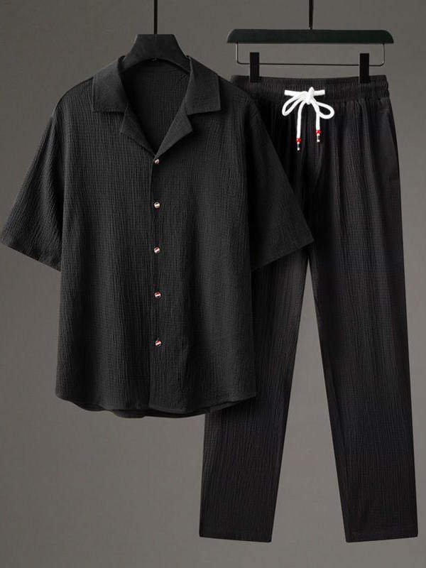 Conjunto de Lino y Algodón Hombre - Comodidad Transpirable