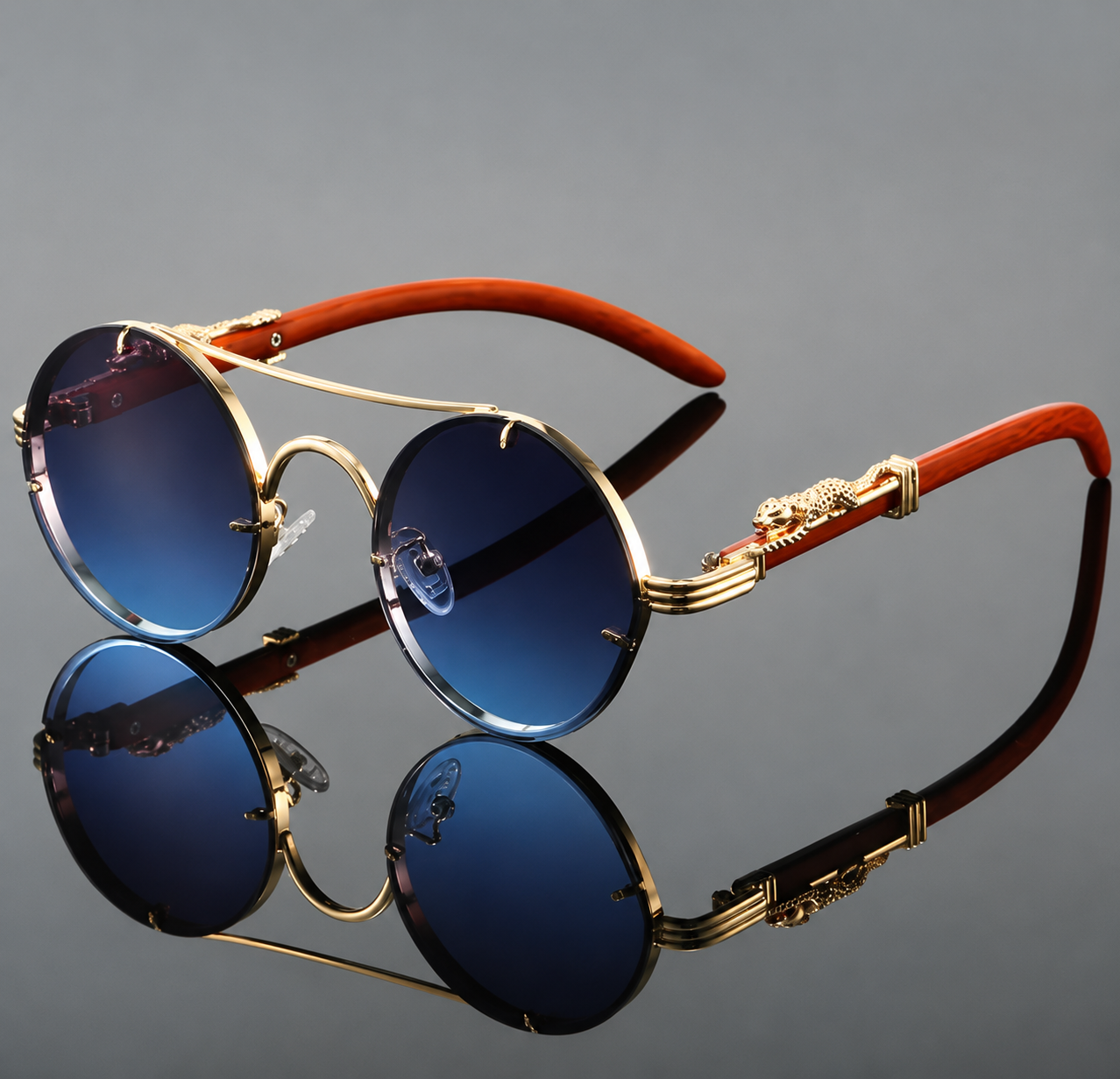 Gafas de sol redondas Vintage, UNISEX