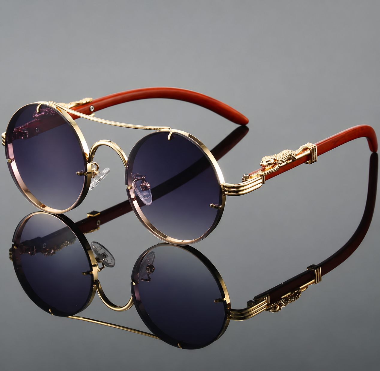 Gafas de sol redondas Vintage, UNISEX